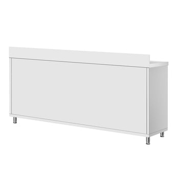 Szafka robocza ze stali nierdzewnej ECO - 1800x700 mm - z przesuwanymi drzwiami i panelem tylnym - Prime Gastro