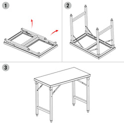Stół roboczy ze stali nierdzewnej - składany - 1800x600mm