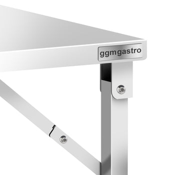 Stół roboczy ze stali nierdzewnej - składany - 1500 x 700 mm - Prime Gastro