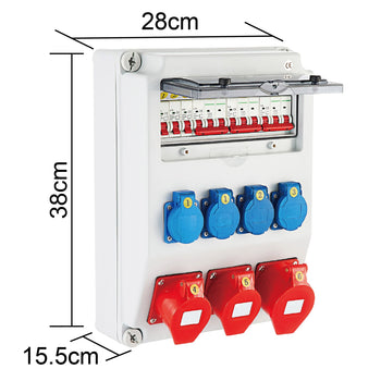 Skrzynka rozdzielcza - 4x 230V (16A), 2x 400V (16A), 1x 400V (32A) - Prime Gastro