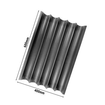 Blacha do pieczenia bagietek – aluminium – EN 600x400 – pokryta teflonem - Prime Gastro