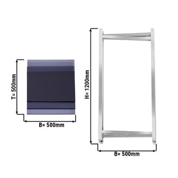 Stolik boczny/ kawowy - składany - 50 x 120 cm - Prime Gastro