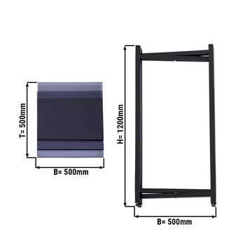 Stolik boczny/ kawowy - składany - 50 x 120 cm - Prime Gastro