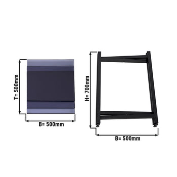 Stolik boczny/ kawowy - składany - 50 x 70 cm - Prime Gastro