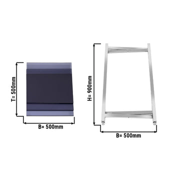 Stolik boczny/ kawowy - składany - 50 x 90 cm - Prime Gastro