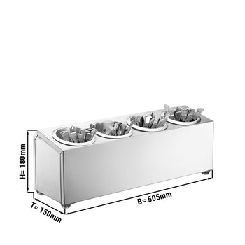 Pojemnik na sztućce - na 4 uchwyty na sztućce - Prime Gastro