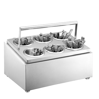 Pojemnik na sztućce - na 6 sztućców - z uchwytem do przenoszenia - Prime Gastro