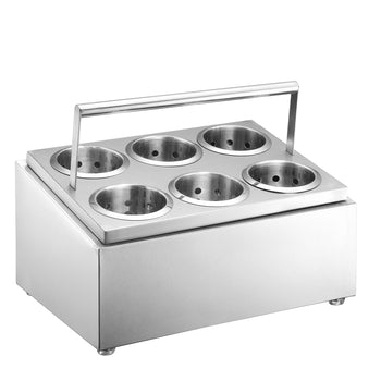 Pojemnik na sztućce - na 6 sztućców - z uchwytem do przenoszenia - Prime Gastro