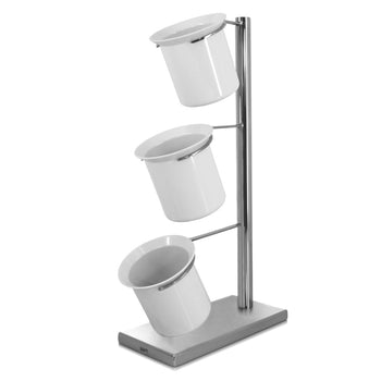 Stojak na sztućce - z 3 półkami - Chromowany - Prime Gastro