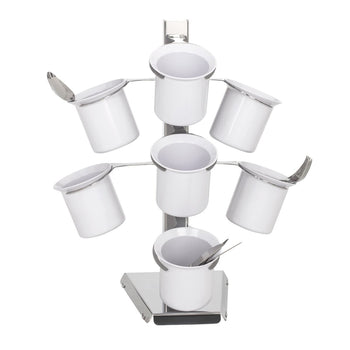 Stojak na sztućce - z 7 półkami - chrom - Prime Gastro