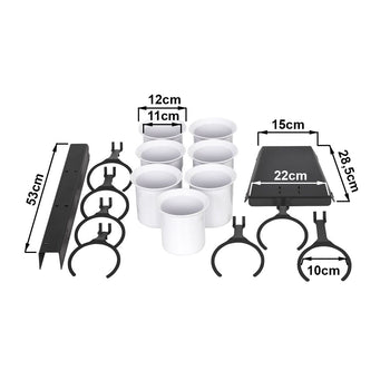 Stojak na sztućce - z 7 półkami - Czarna - Prime Gastro