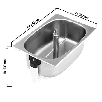 Pojemnik & szklany prysznic z automatycznym zatrzymywaniem wody - Prime Gastro