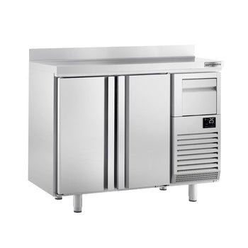 Stół chłodniczy barowy do napojów Premium PLUS - 1470x600 mm - z 2 drzwiami, panelem tylnym & kołatką do kawy - Prime Gastro