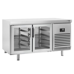 Stół chłodniczy PREMIUM PLUS - 1618x800 mm - z 2 szklanymi drzwiami