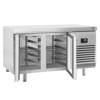 Stół chłodniczy PREMIUM PLUS - 1618x800 mm - z 2 szklanymi drzwiami - Prime Gastro