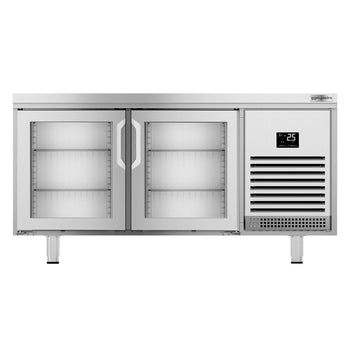 Stół chłodniczy PREMIUM PLUS - 1618x800 mm - z 2 szklanymi drzwiami - Prime Gastro