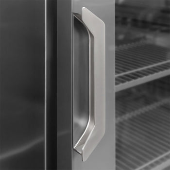 Stół chłodniczy barowy do napojów Premium PLUS - 2452x700mm - z 4 szklanymi drzwiami & panelem tylnym - Prime Gastro