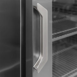 Stół chłodniczy barowy do napojów Premium PLUS - 1468x700 mm - z 2 szklanymi drzwiami & panelem tylnym