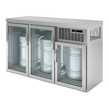 Chłodziarka do beczek - 3x50 litrów - 1600x600mm - z 3 szklanymi drzwiami - Prime Gastro