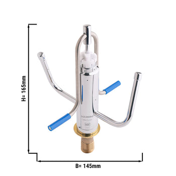 Pojemnik, szklany & kołnierzowy prysznic ze zintegrowanym automatycznym zatrzymaniem wody - Prime Gastro