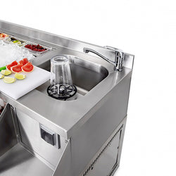 Stół chłodniczy barowy do napojów - 1200x600 mm - 150 litrów - z 1 drzwiami, 1 szufladą 1/1 i półkami