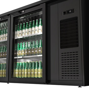 Stół chłodniczy barowy do napojów Premium - 1435x528 mm - 260 litrów - z 2 szklanymi drzwiami - Prime Gastro