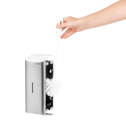 AIR - WOLF | Uchwyt szczotki WC z zamkniętym panelem przednim - stal nierdzewna