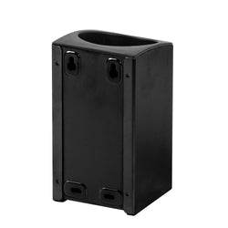 AIR - WOLF | Uchwyt na szczotkę WC - otwarta góra - stal nierdzewna matowa czarna