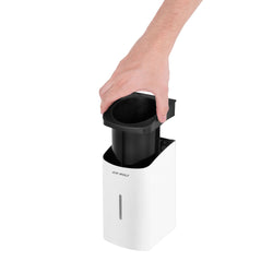 AIR - WOLF | Uchwyt na szczotkę do WC - otwarta góra - stal nierdzewna biały