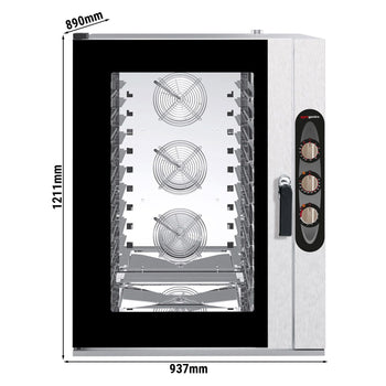 Piec konwekcyjno-parowy - Manualny - 12x GN 1/1 - Prime Gastro