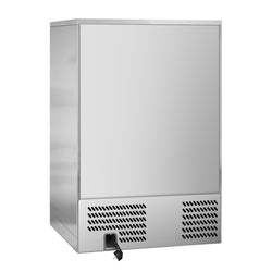 Chłodziarka barowa - 600 mm - 130 litrów - z 1 szklanymi drzwiami na zawiasach - stal nierdzewna