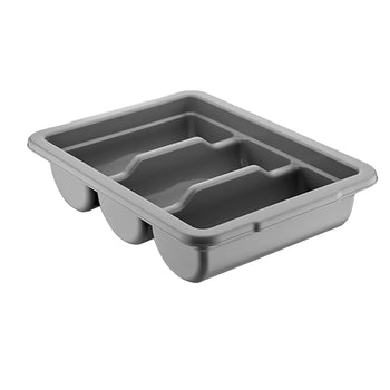 Pojemnik na sztućce z 3 przegrodami - szary - Prime Gastro