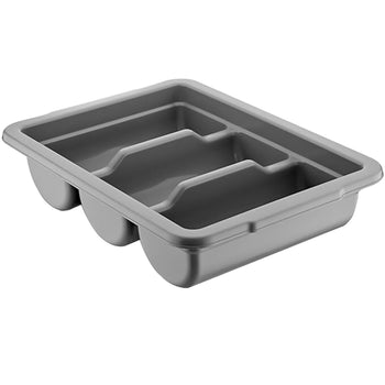Pojemnik na sztućce z 3 przegrodami - szary - Prime Gastro