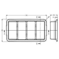 Pojemnik na sztućce z 4 przegrodami włącznie z pokrywą – szary