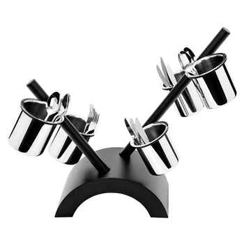 stojak/półka z pojemnikami na sztucce - z 5 pojemnikami - Prime Gastro