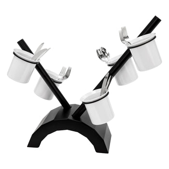 stojak/półka z pojemnikami na sztucce - z 5 pojemnikami - Prime Gastro