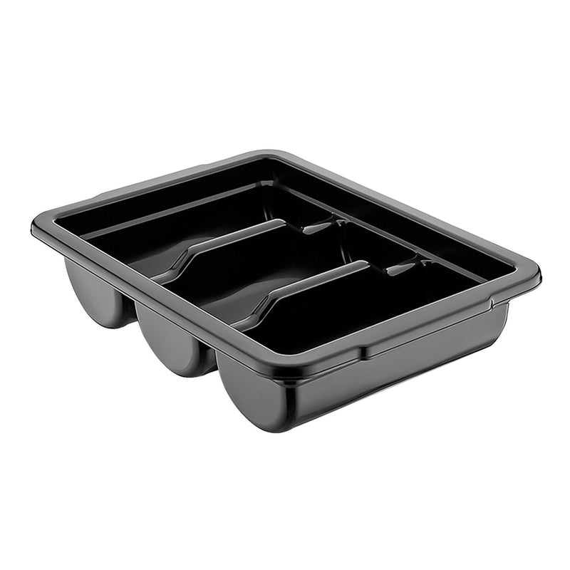 Pojemnik na sztućce z 3 przegrodami – czarny