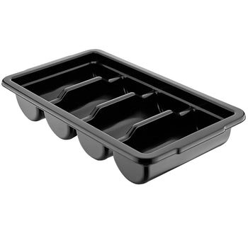 Pojemnik na sztućce z 4 przegrodami – czarny - Prime Gastro