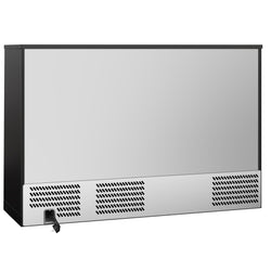 Chłodziarka barowa - 1330 mm - 320 litrów - z 3 szklanymi drzwiami na zawiasach - czarna