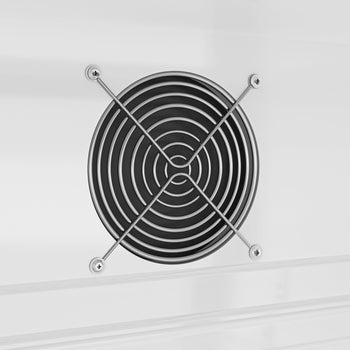 Chłodziarka barowa - 1330 mm - 320 litrów - z 3 szklanymi drzwiami na zawiasach - czarna - Prime Gastro