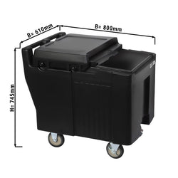 Wózek na lody na kółkach - 125 litrów