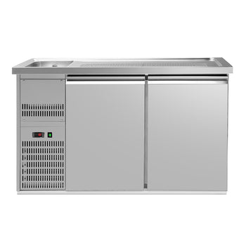 Barowy stół chłodniczy PREMIUM PLUS - 1550x700 mm - 2 drzwi - Prime Gastro