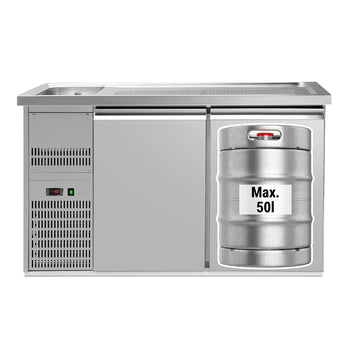 Barowy stół chłodniczy PREMIUM PLUS - 1550x700 mm - 2 drzwi - Prime Gastro