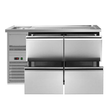 Barowy stół chłodniczy Premium PLUS - 1550x700mm - 4 szuflady - Prime Gastro