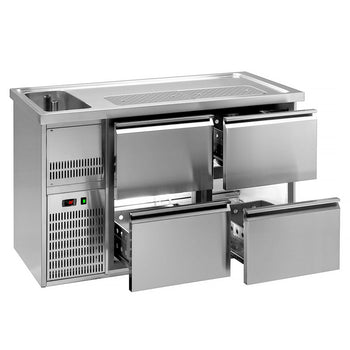 Barowy stół chłodniczy Premium PLUS - 1550x700mm - 4 szuflady - Prime Gastro