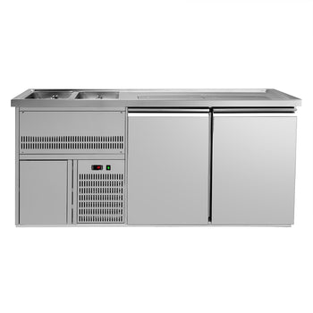 Barowy stół chłodniczy PREMIUM PLUS - 1950x700mm - 2 drzwi - Prime Gastro