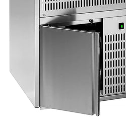 Profesjonalna stacja barmańska PREMIUM PLUS - 1950x700mm - 1 Drzwi & 2 Szuflady - z 2 zlewami po lewej stronie