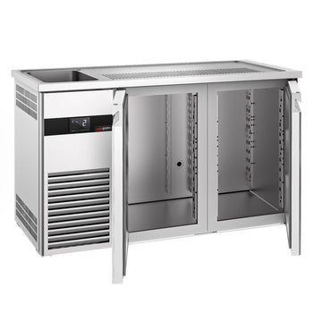 Barowy stół chłodniczy PREMIUM - 1550x700 mm - 2 drzwi - Prime Gastro