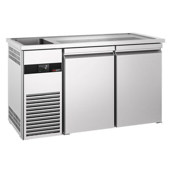 Barowy stół chłodniczy PREMIUM - 1550x700 mm - 2 drzwi - Prime Gastro