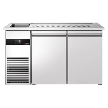 Barowy stół chłodniczy PREMIUM - 1550x700 mm - 2 drzwi - Prime Gastro